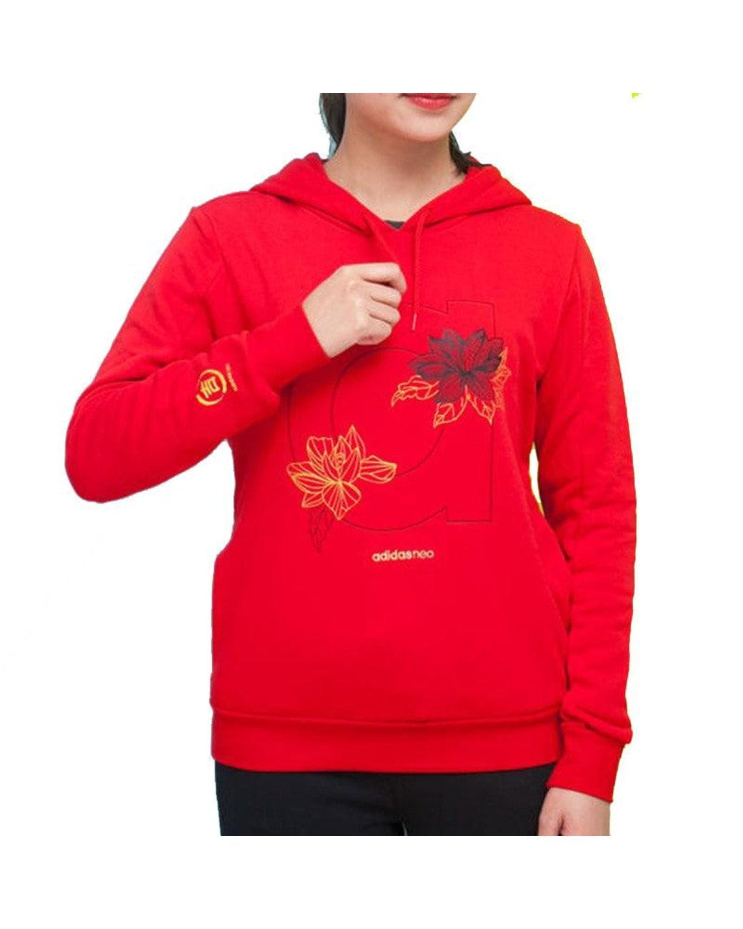 Adidas Red (Wmns) Neo Sweat Hd Sports