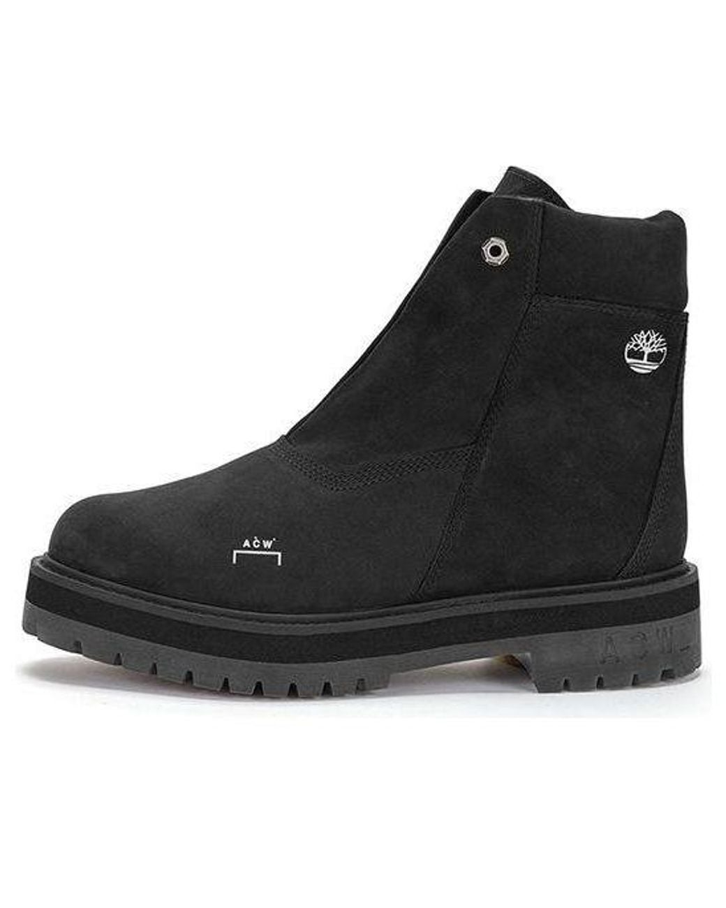Timberland Black X A Cold Wall 6 Inch Premium Side Zip Boot 'Jet Nubuck' for men