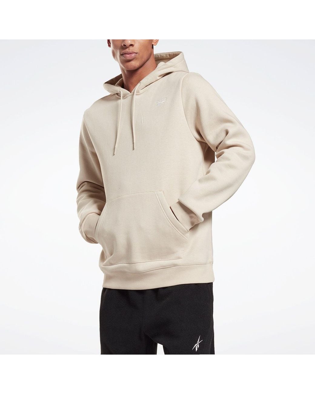 Reebok White Fleece Hoodie for men