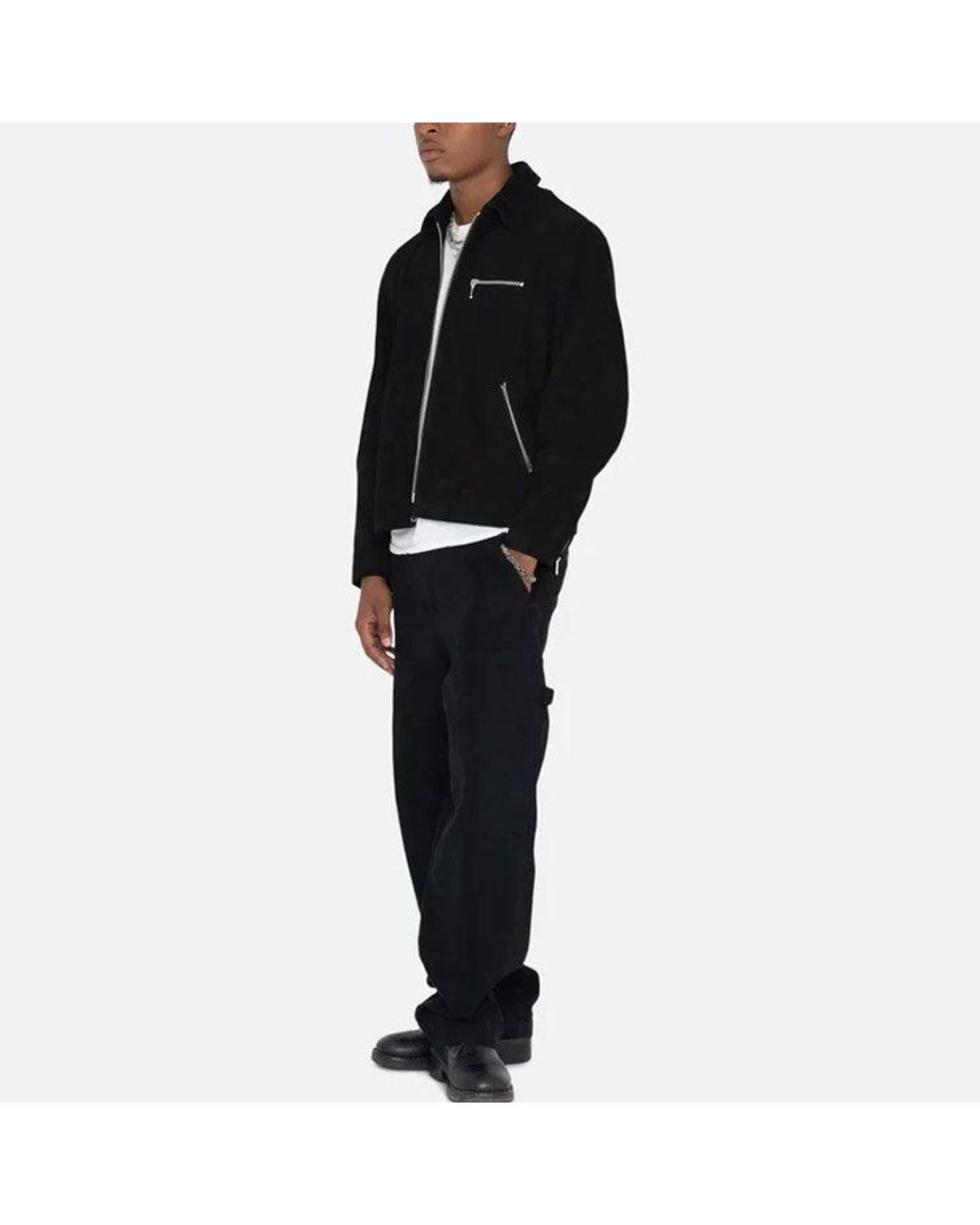 Stussy 8 Ball Suede Bing Jacket in Black for Men | Lyst UK