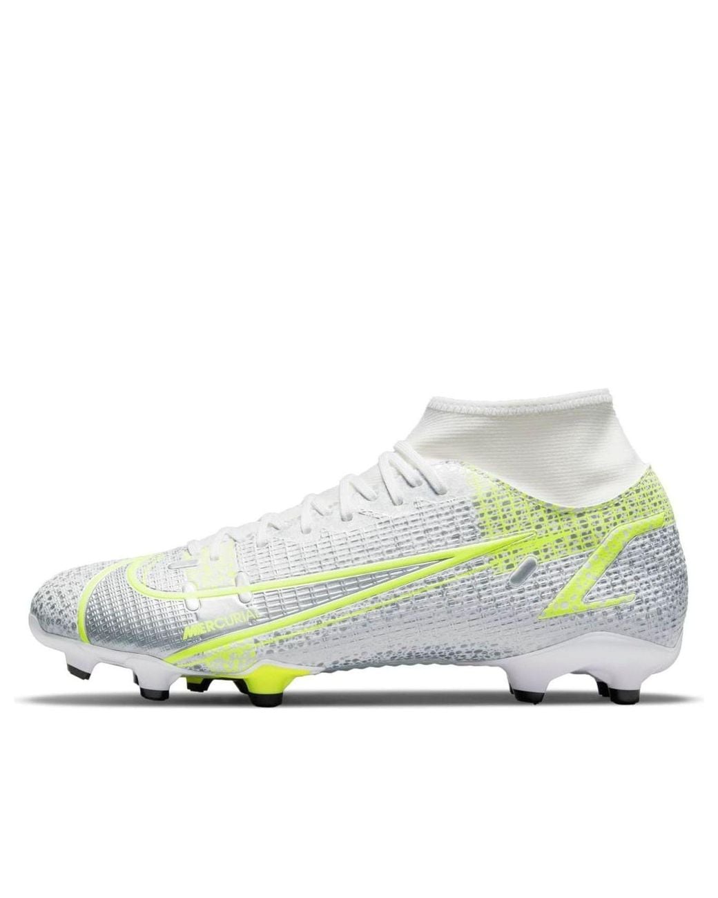 Nike White Mercurial Superfly 8 Academy Mg 'Metallic Volt' for men