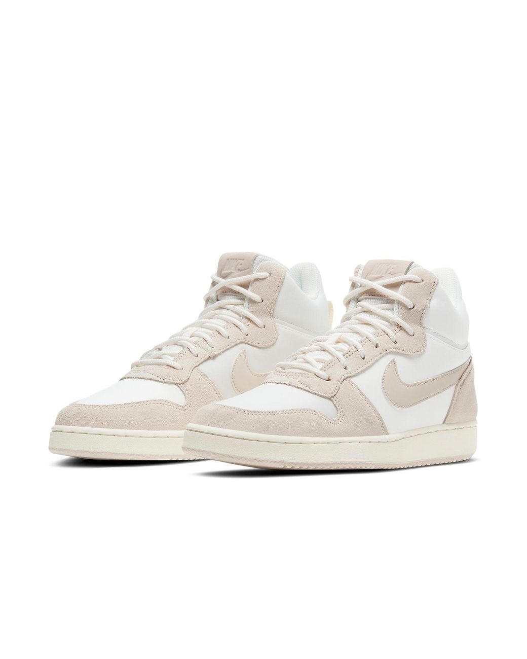 Nike White (Wmns) Court Borough Mid Premium 'Sail Light Orewood'