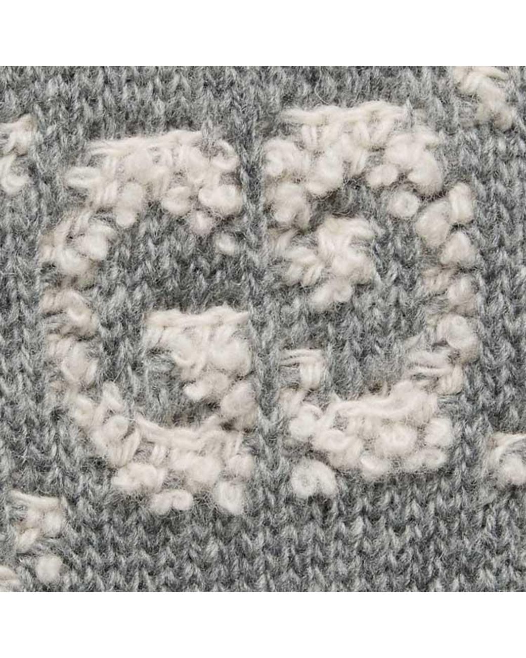 Gucci Gray (Wmns) Gg Wool Boucl Jacquard Top Ivory'
