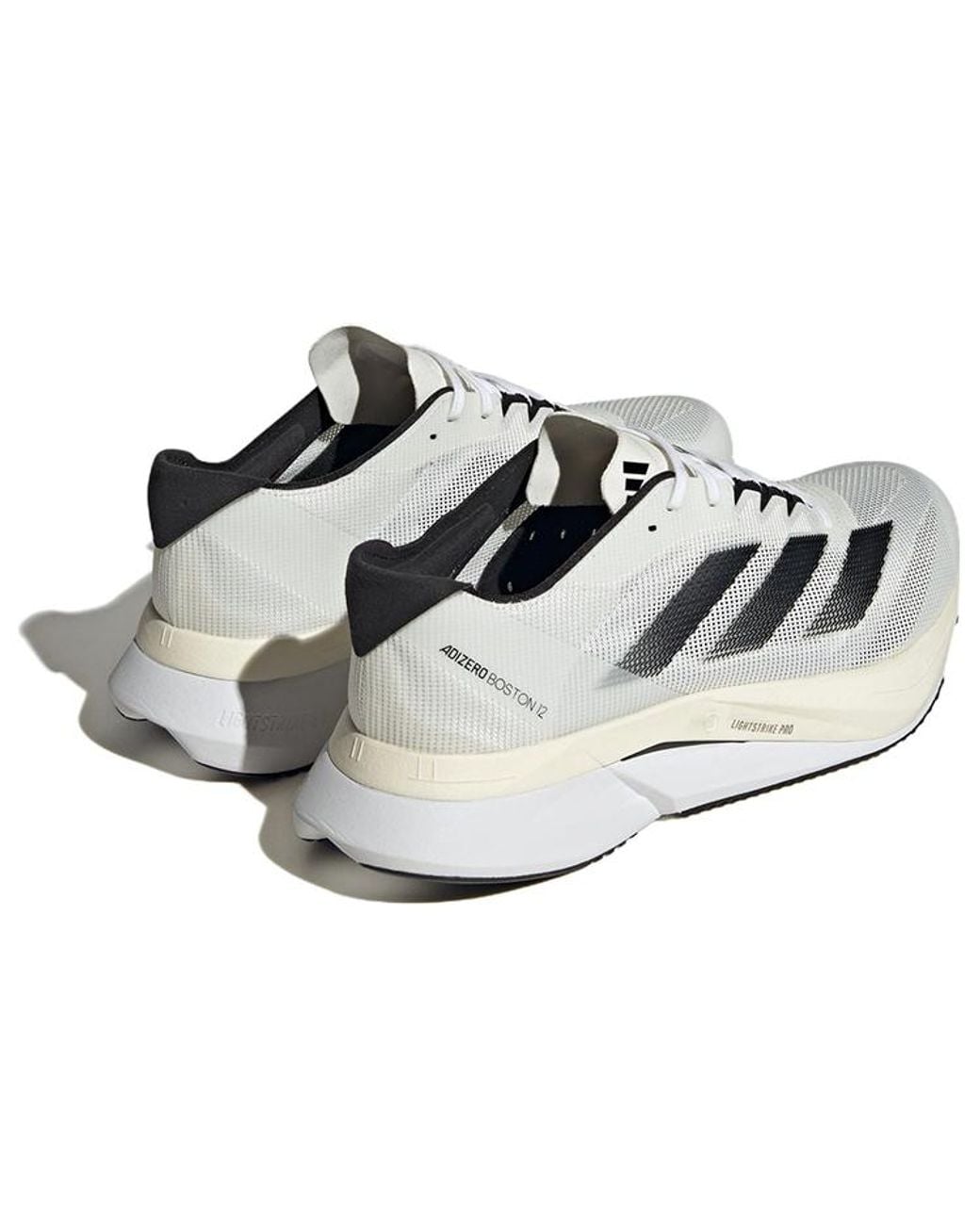 Adidas White Adizero Boston 12 'Cloud Night Metallic' for men