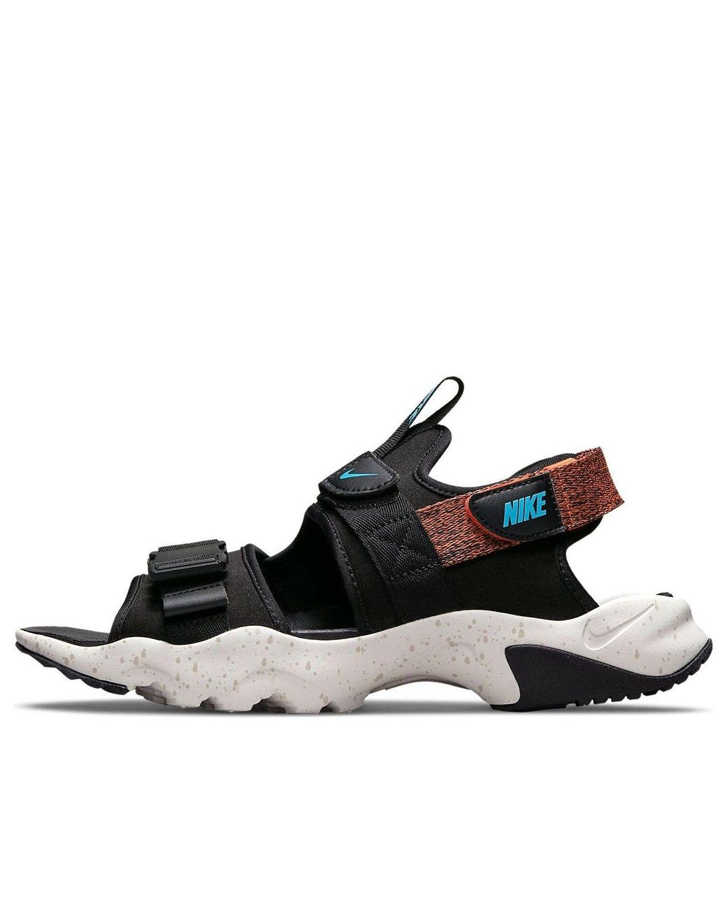 nike canyon sandals in black