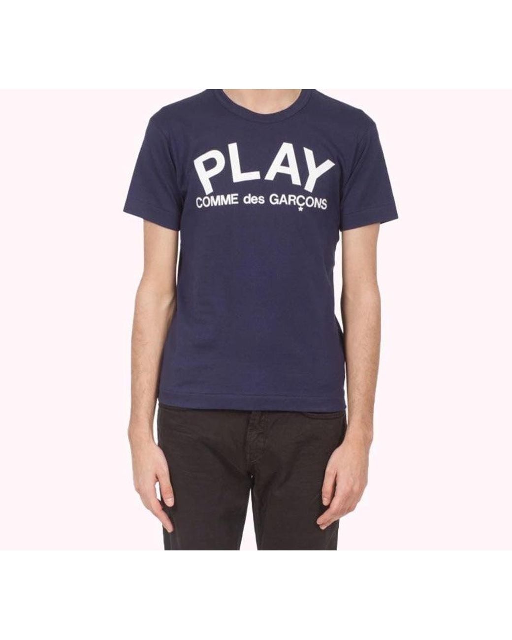 COMME DES GARÇONS PLAY Blue Play Logo Tee for men