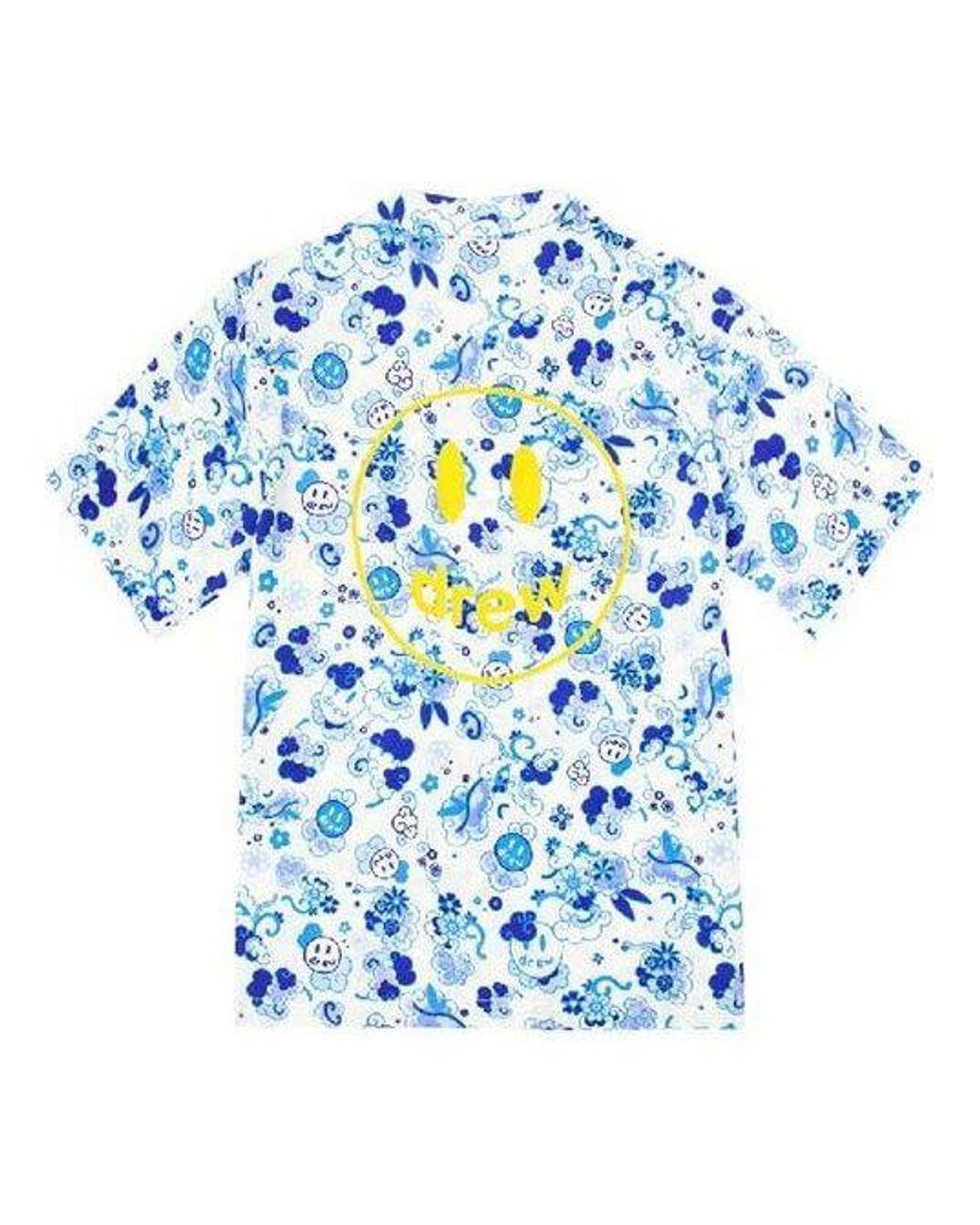 Drew House Blue Rayon Camp Shirt for men