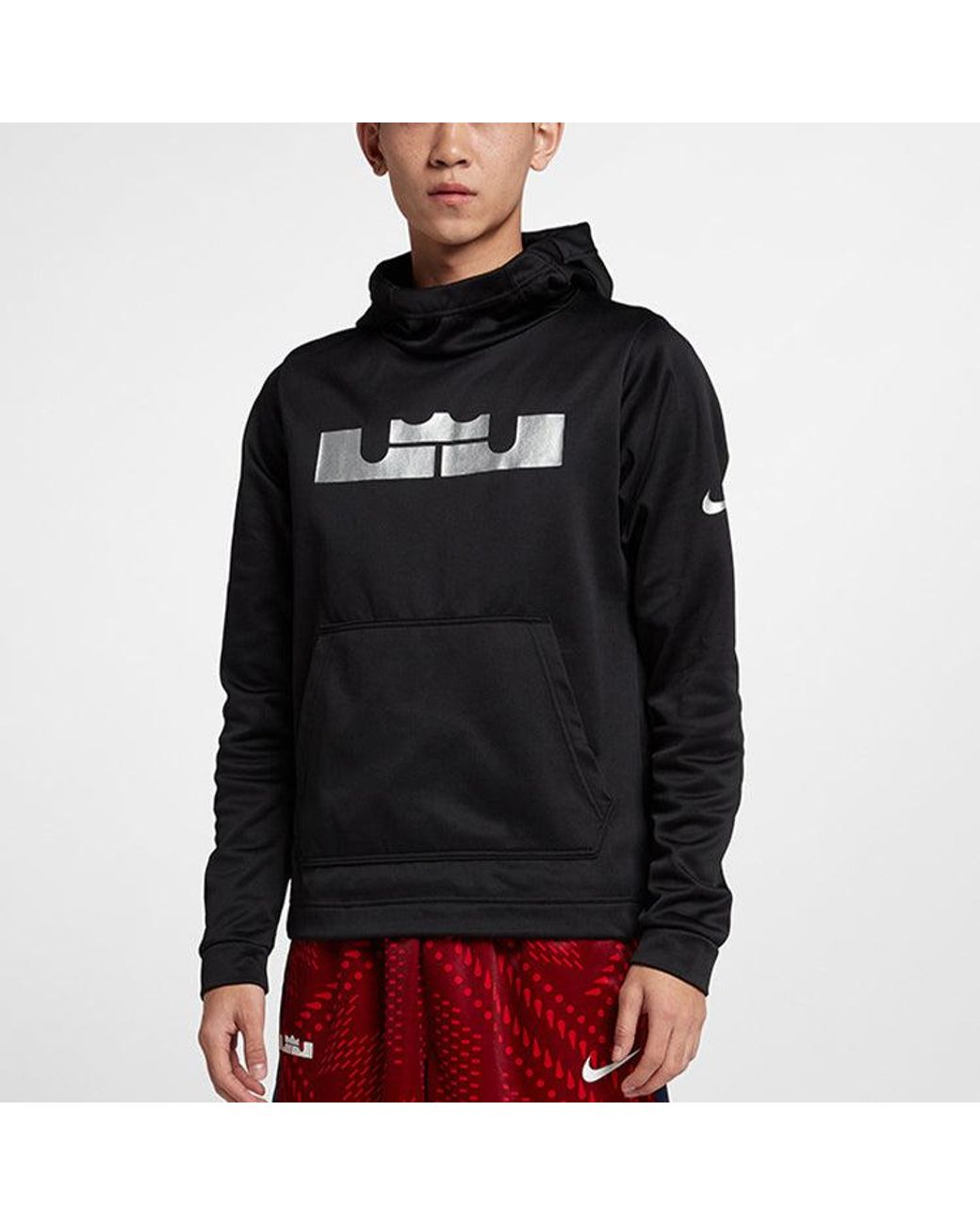 Nike Black Lebron James Basketball Fleece Lined Hooded Pullover Sports for men
