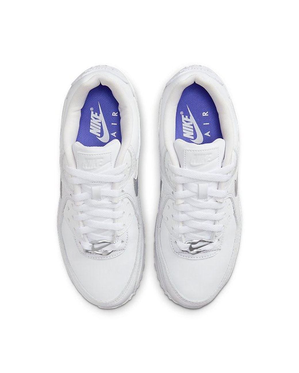 Nike White (Wmns) Air Max 90 Metallic'