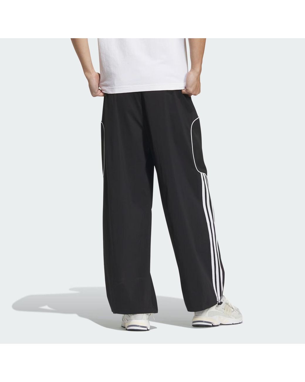 Adidas Black Originals 3-Stripes Pants Asia Sizing for men
