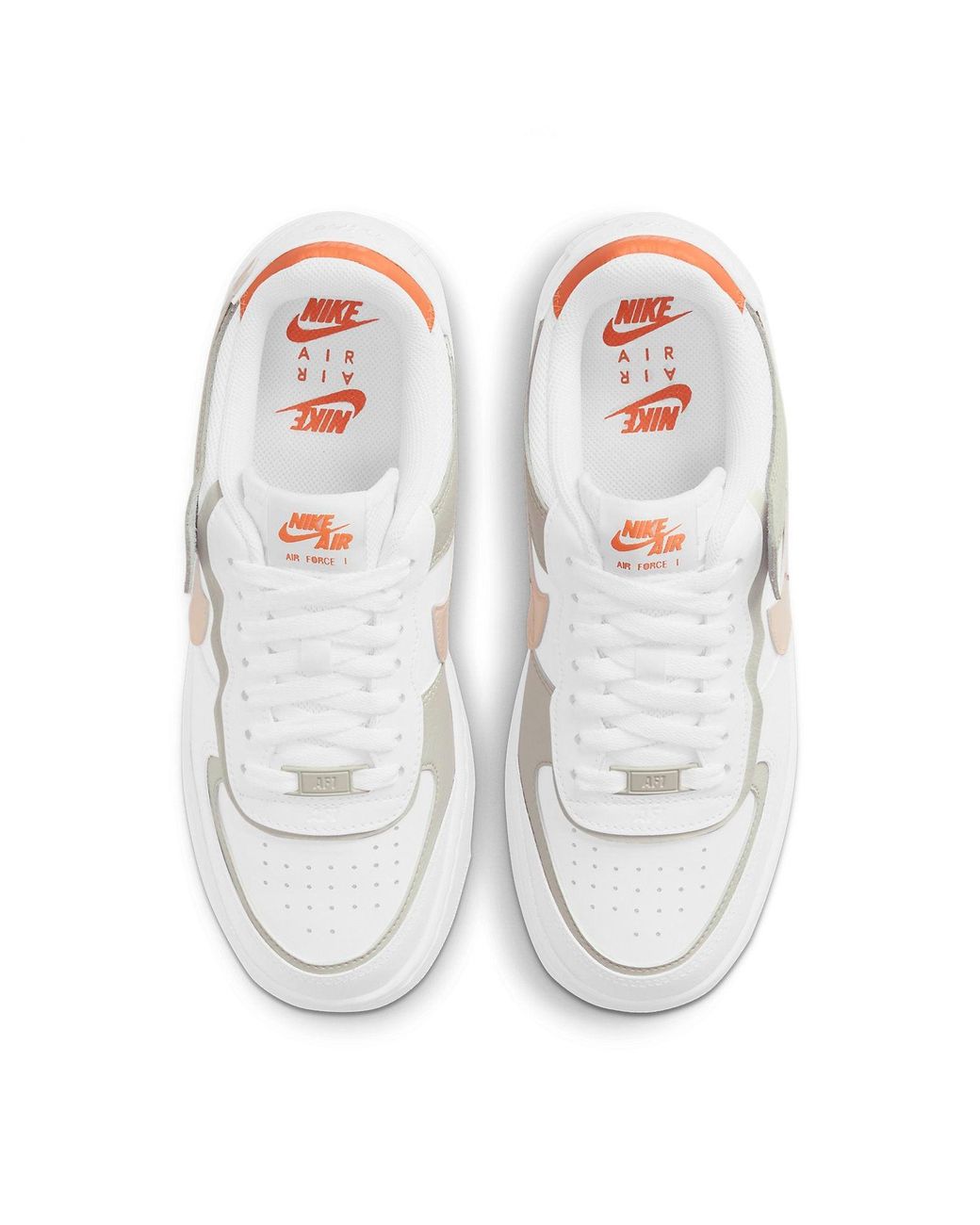 Nike White (Wmns) Air Force 1 Low Shadow Bright Mango'