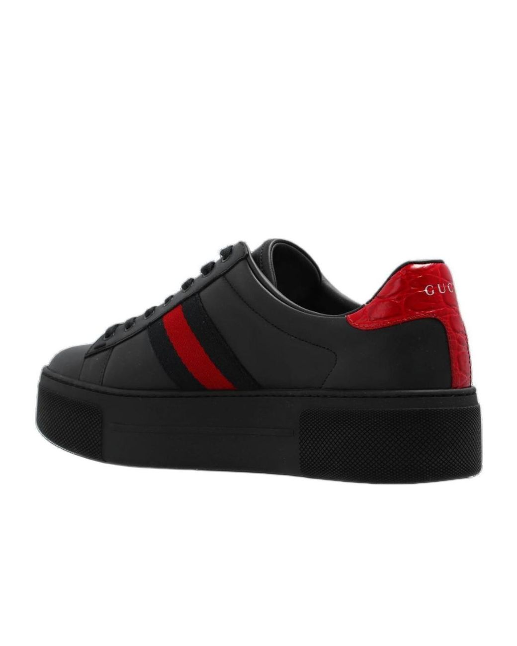 Gucci Black (Wmns) Ace Leather Platform