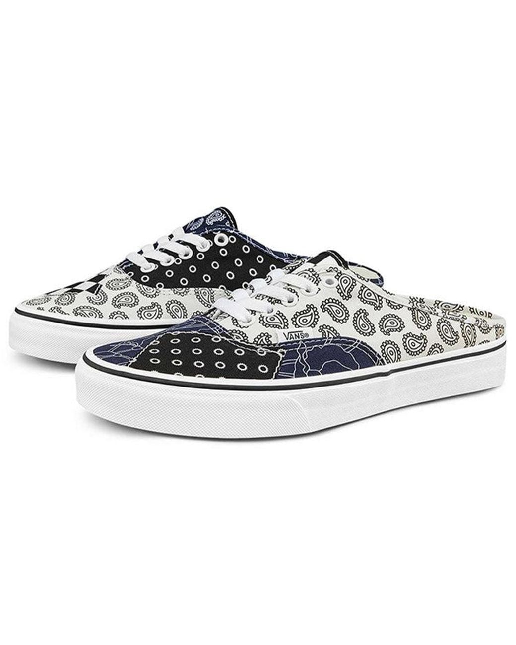 Vans White Authentic Mule 'Pattern Mix for men