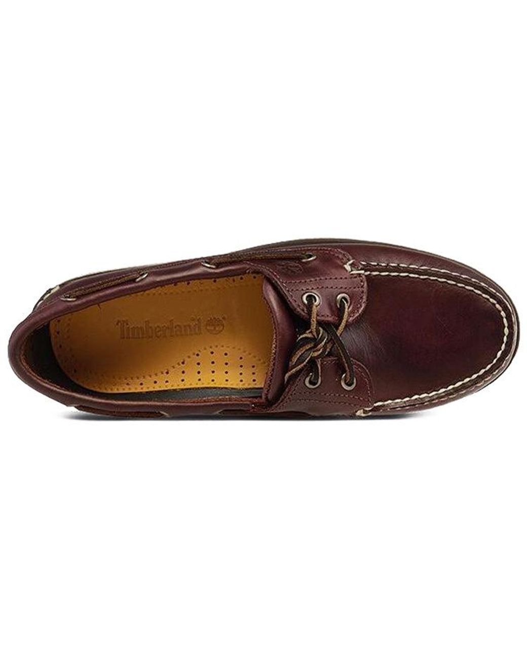 Timberland Brown Classic Leather 2-Eye Boat Shoes for men