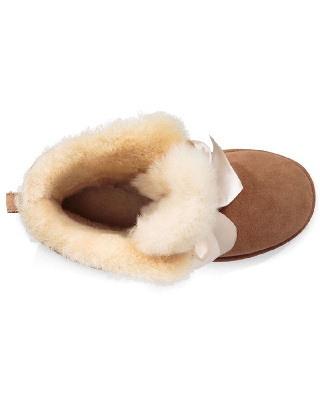 Ugg Brown (Wmns) Gita Bow Mini Fleece Lined