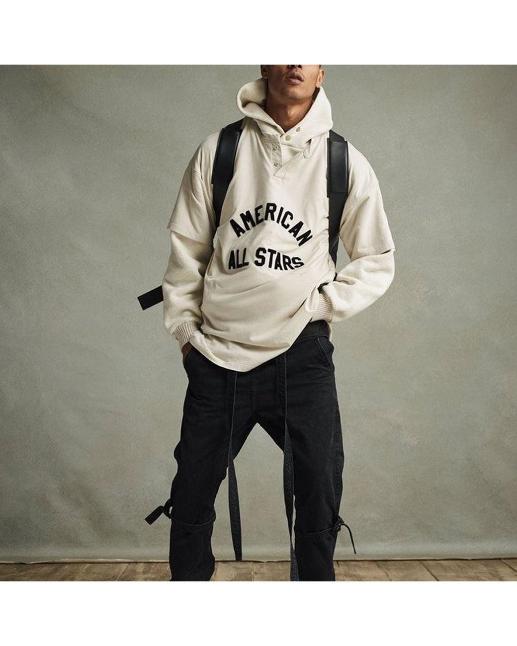 Fear Of God Natural All Star Henley Tee 'Cream Heather' for men