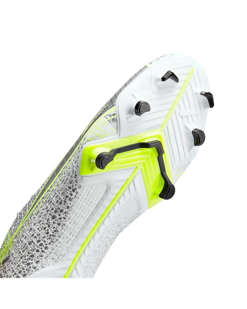 Nike White Mercurial Vapor 14 Academy Fg Mg 'Metallic Volt' for men