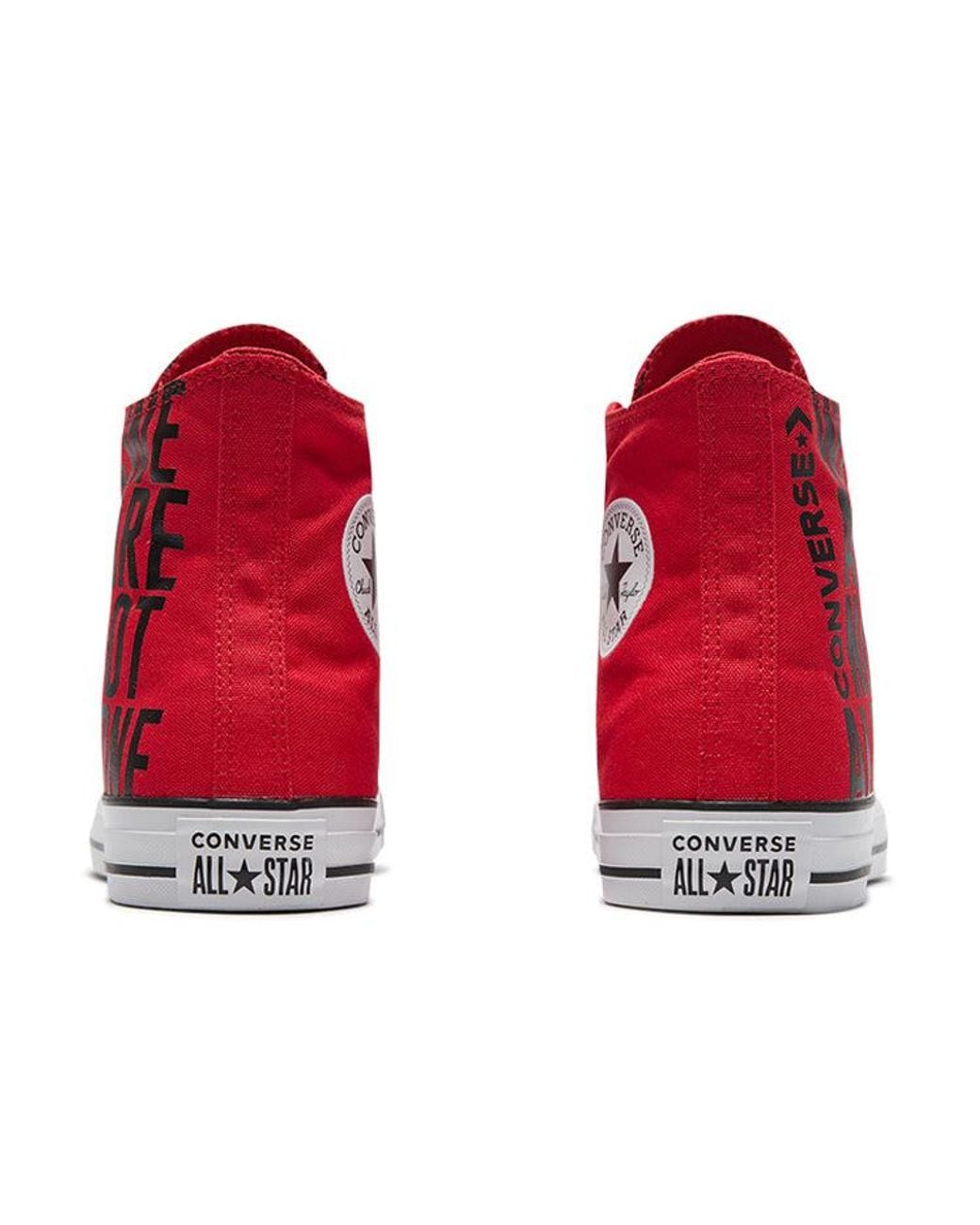 Converse Red Chuck Taylor All Star Hi 'We Are Not Alone' for men