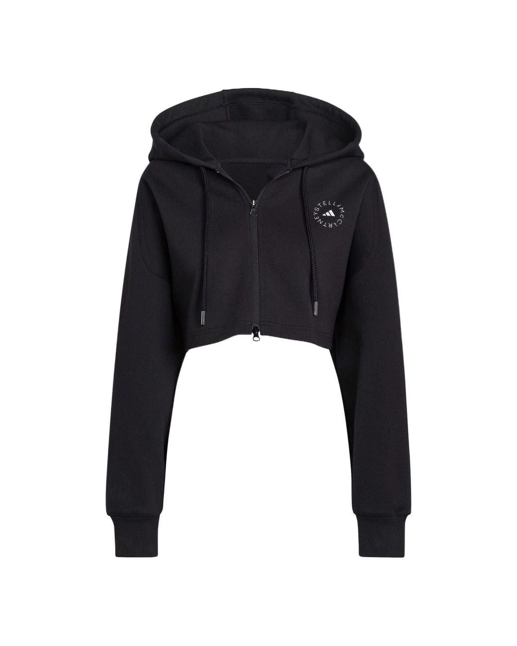 Adidas Black (Wmns) By Stella Mccartney Cropped Hoodie
