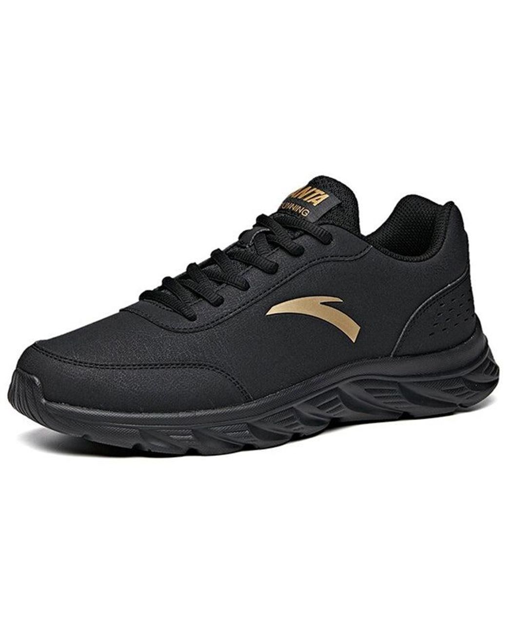 Anta Black Running Series Sneakers Leather for men