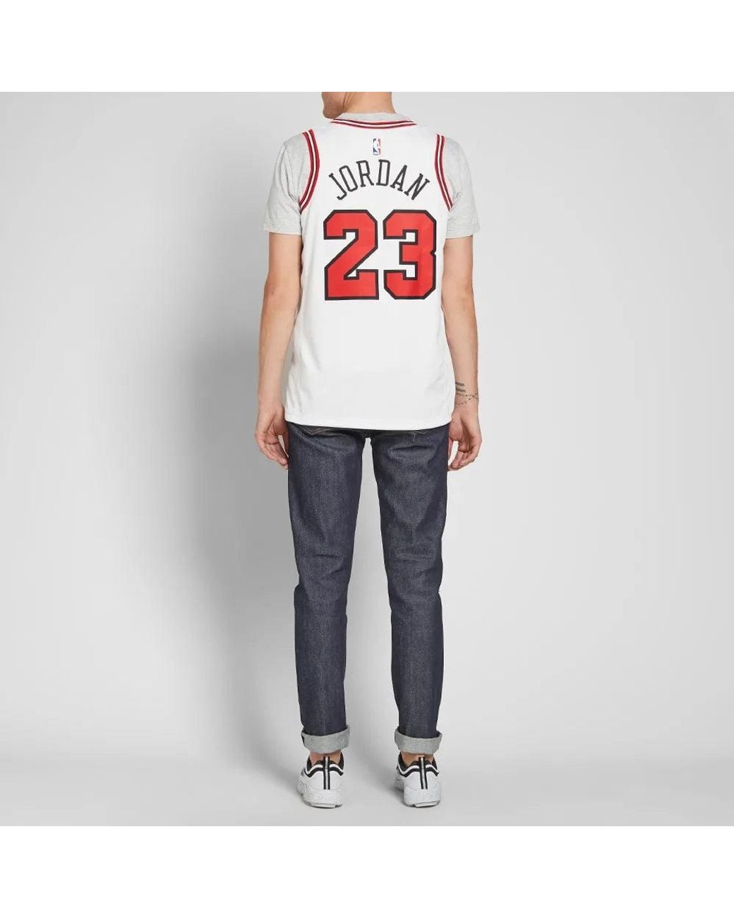 Nike Red Michael Jordan Association Edition Swingman Jersey (Chicago Bulls) Sw for men