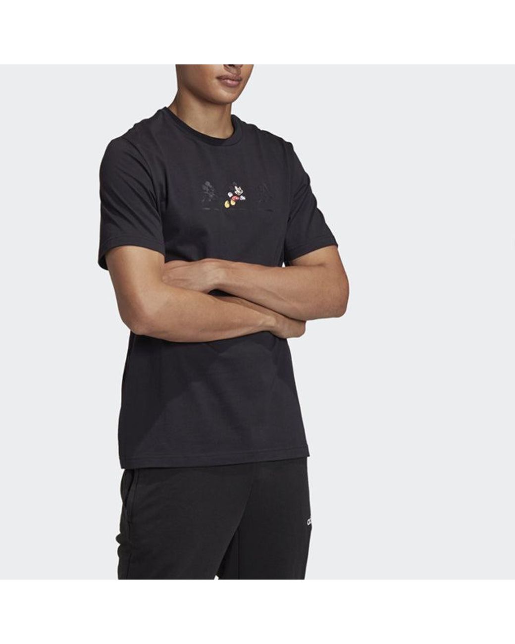 Adidas Black Disney Tee Training Sports Short Sleeve for men