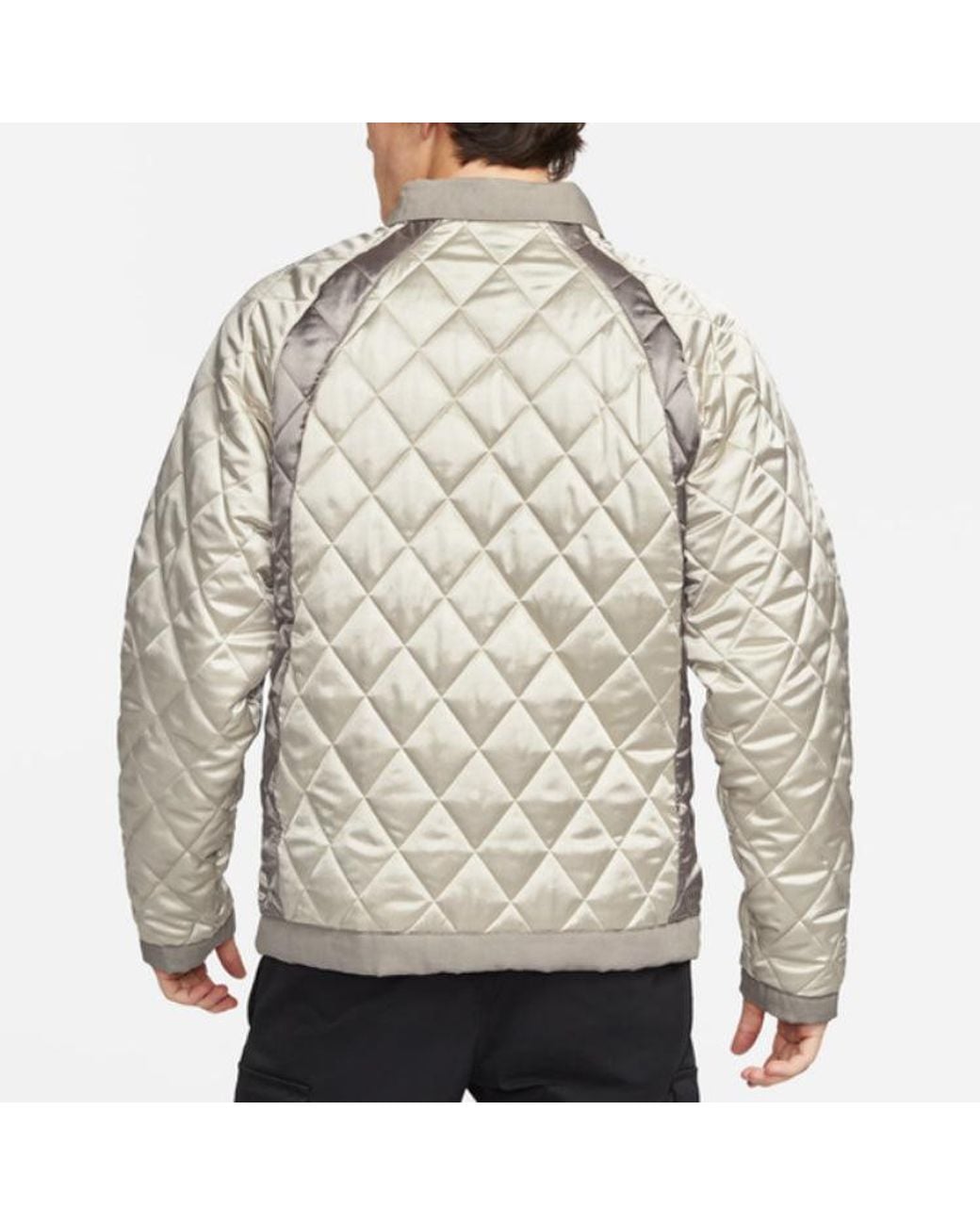 Nike Gray Alphabet Printing Zipper Jacket for men