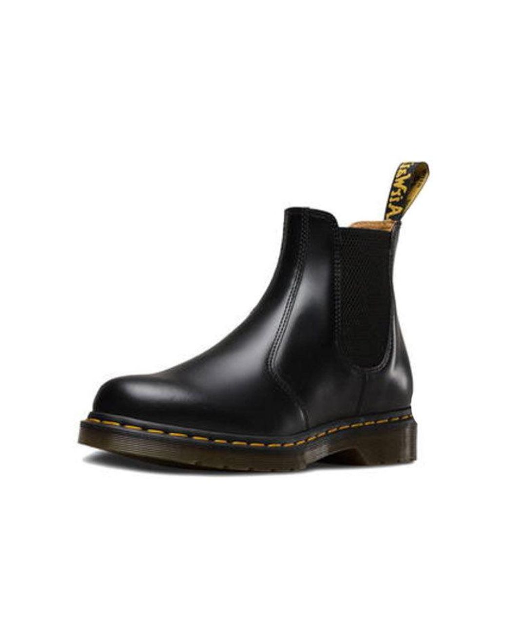 Dr. Martens Black Dr.Martens 2976 Stitch Smooth Leather Chelsea Boots for men