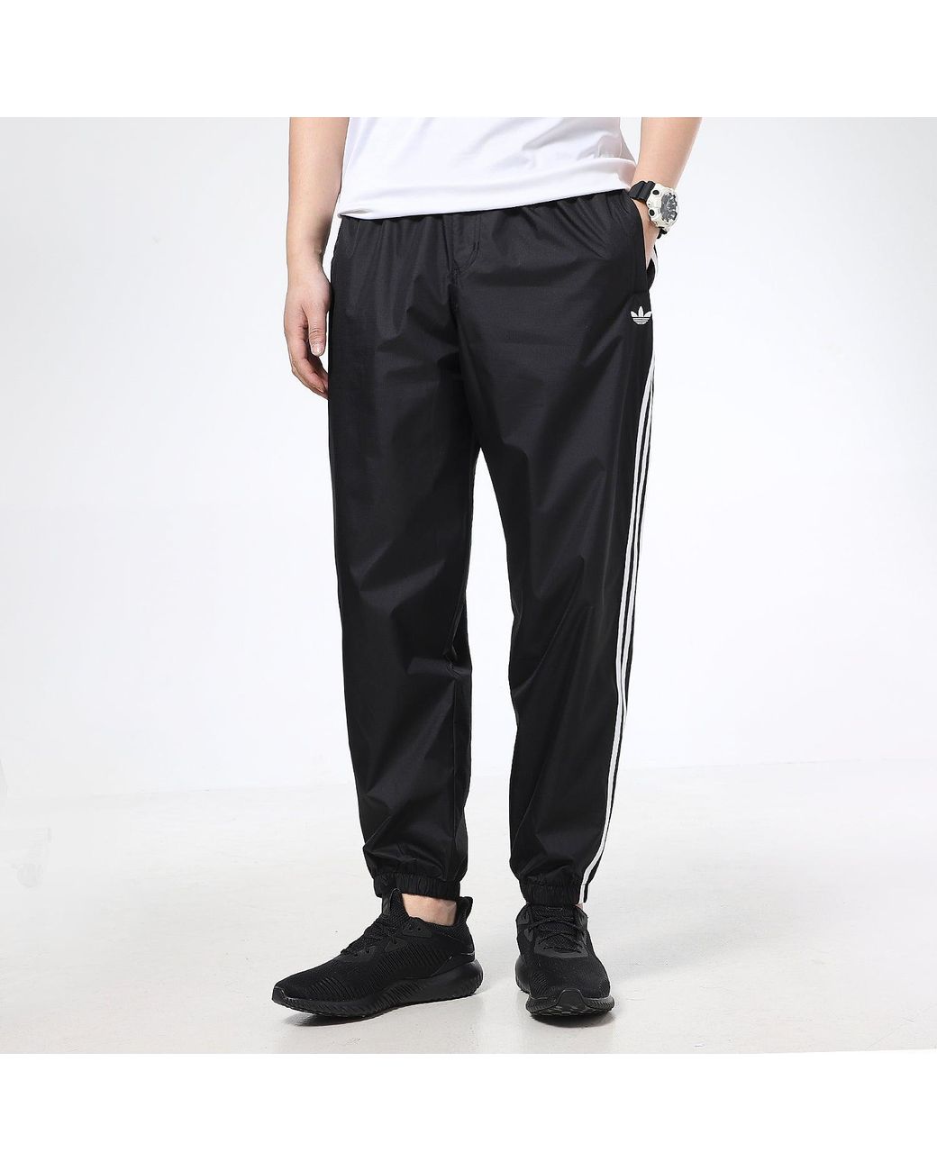Adidas Black Originals Casual Sports Side Striped Leggings For for men