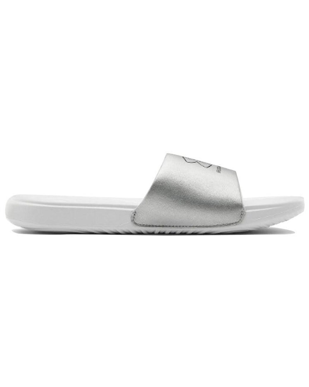Under Armour White Ansa Le Slipper for men