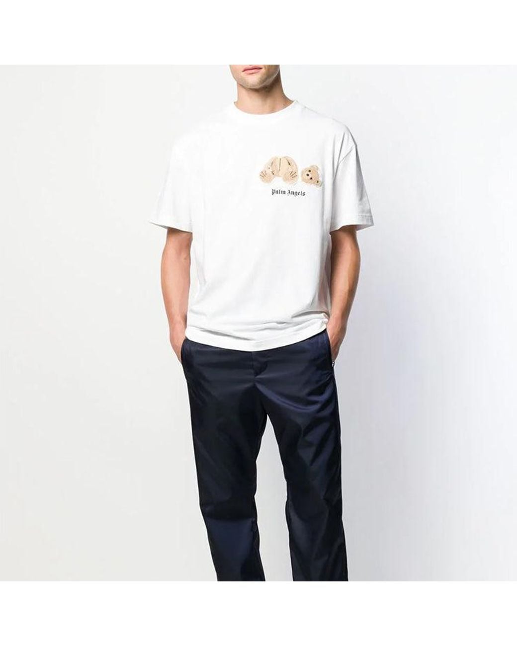 Palm Angels White Mini Kill The Bear T-Shirt for men