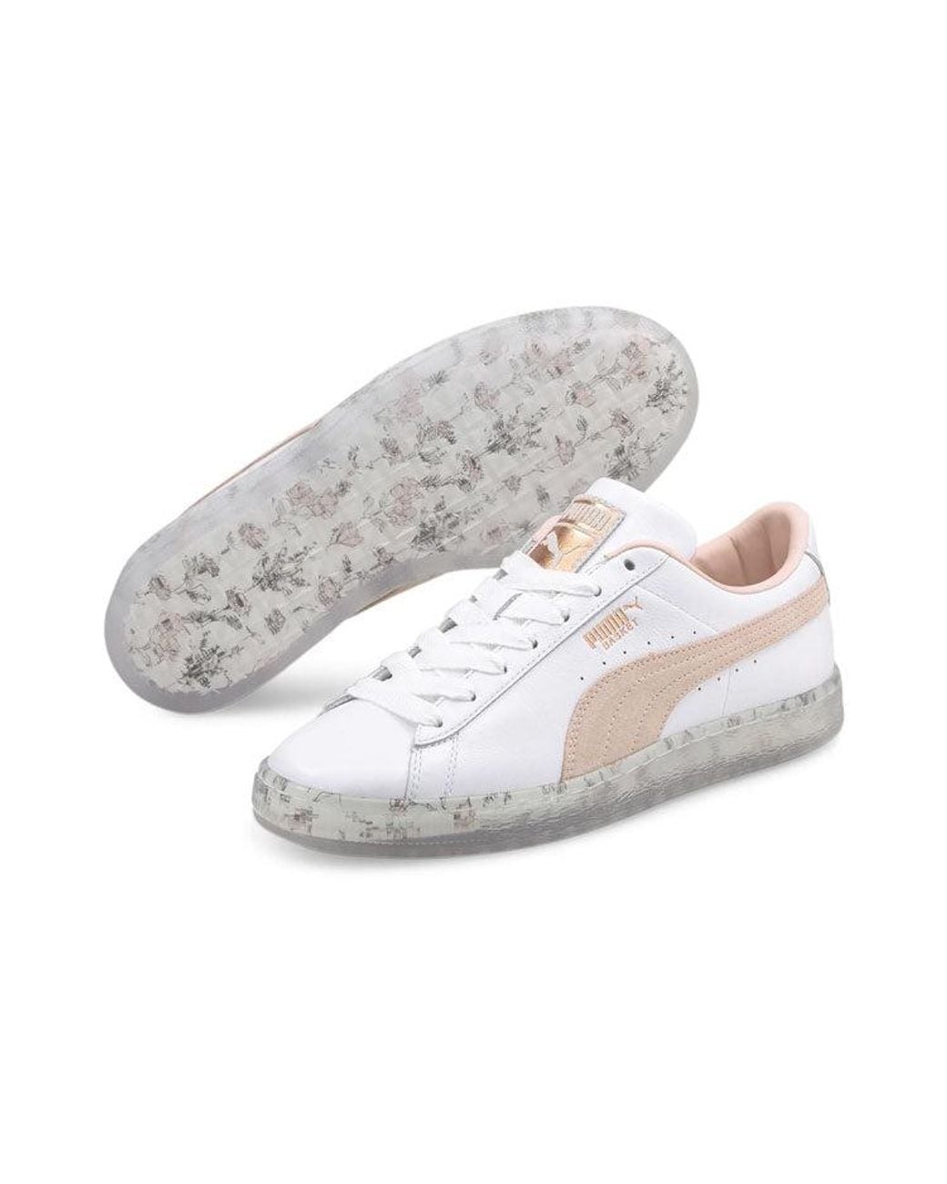 PUMA White (Wmns) Basket 'In Bloom