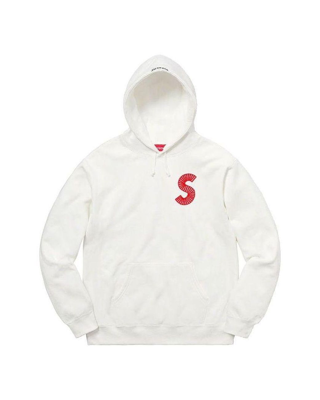 Supreme White S Logo Hoodied 'Whte' for men