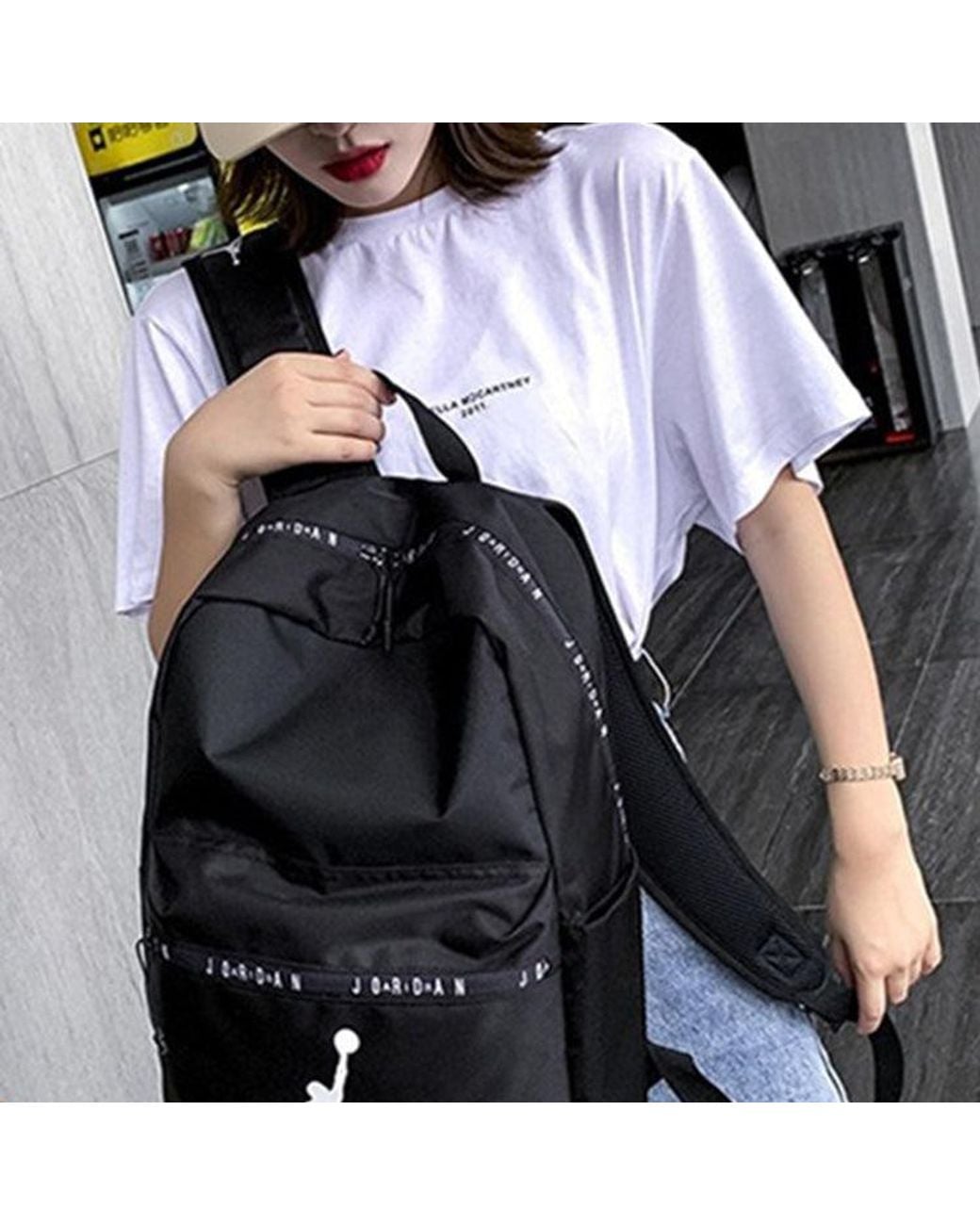 Nike Black Jumpman Logo Backpack for men