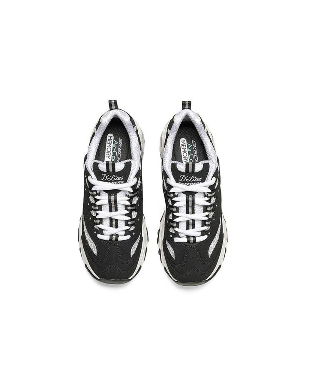 Skechers Black (Wmns) D Lites 1.0 Fashion Running Shoes