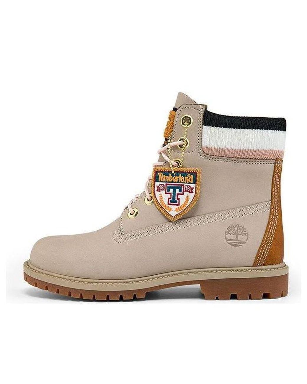Timberland Natural (Wmns) Premium 6 Inch Heritage Cupsole Boots 'Light Taupe Nubuck'