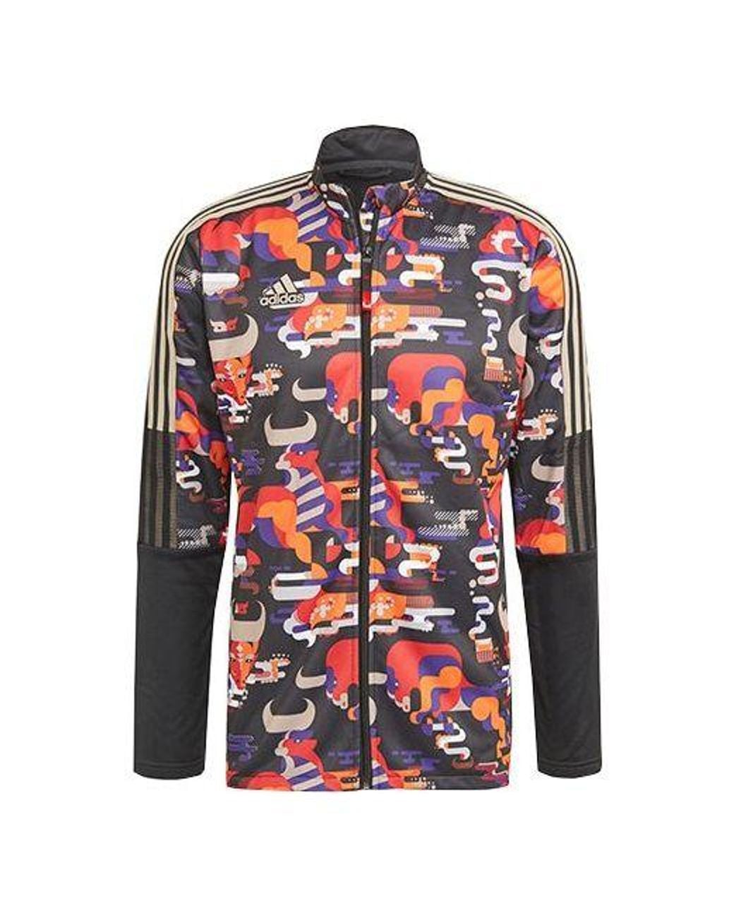 Adidas Red Iro Wrm Jktcny Casual Sports Soccer/Football Stand Collar Jacket for men