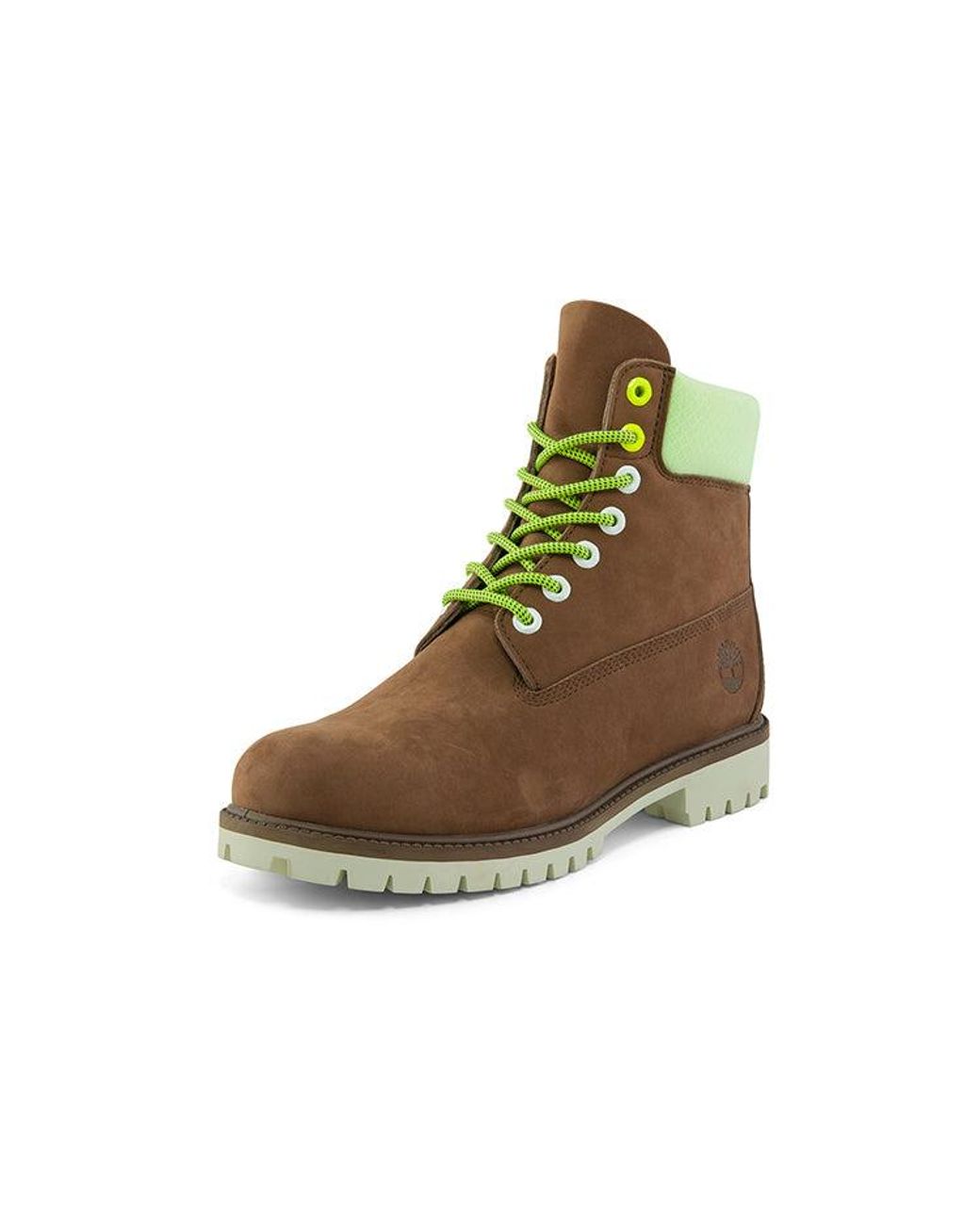 Timberland Brown Hi-Vis Heritage 6 Inch Waterproof Wide Fit Boot 'Dark' for men