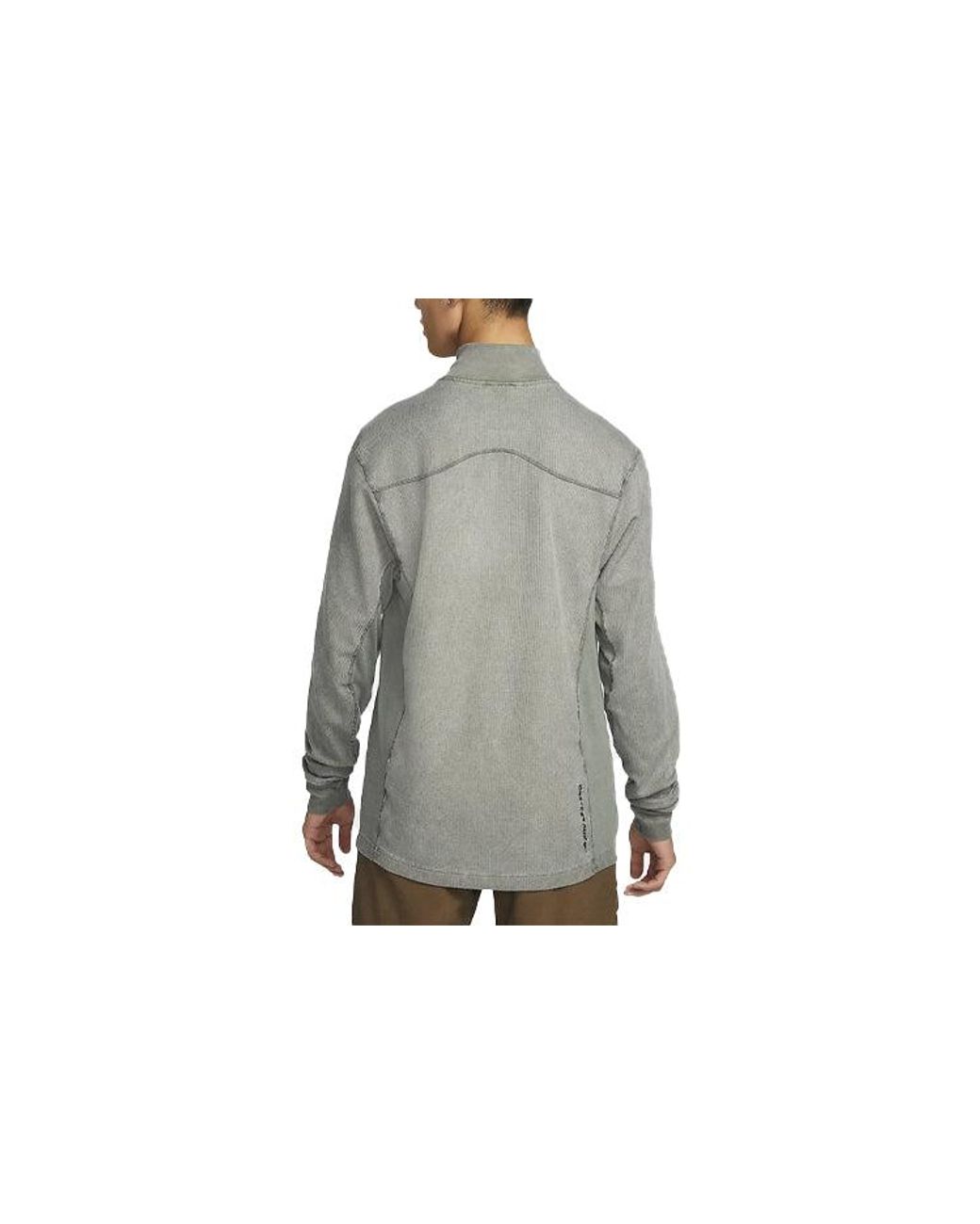Nike Gray Acg Zipper Cardigan Sports Long Sleeves T-Shirt for men