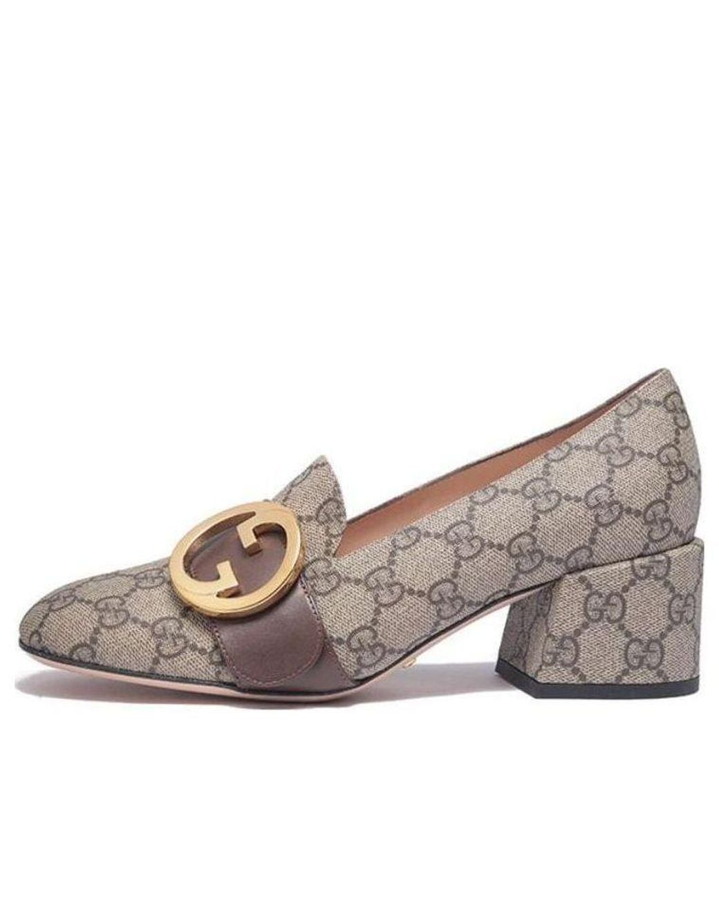 Gucci Brown (Wmns) Blondie Pump Gg Supreme Canvas Ebony'
