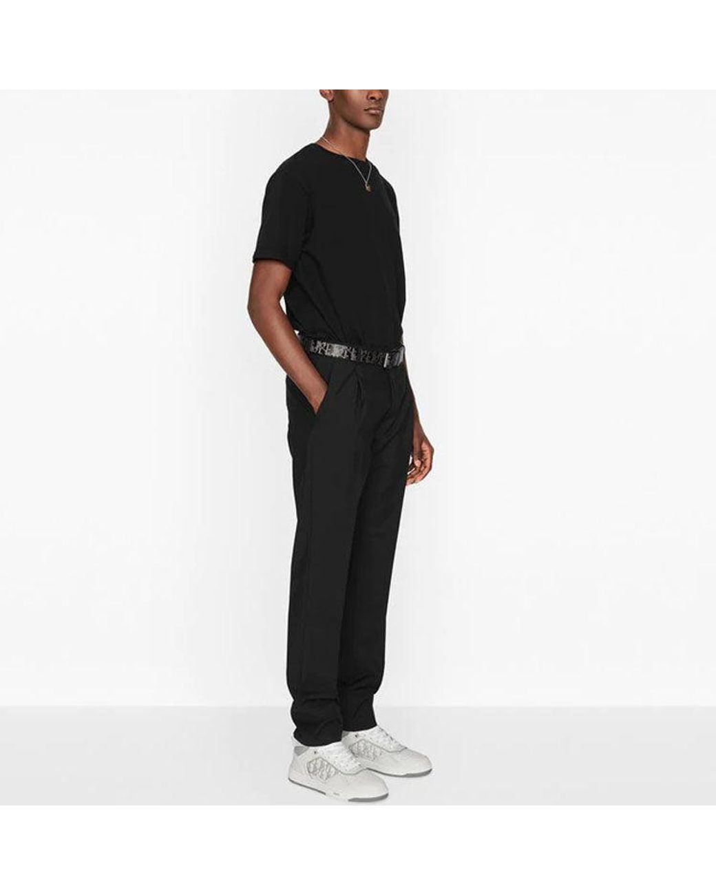 Dior Black Cd Icon Logo Embroidered Short-Sleeved for men