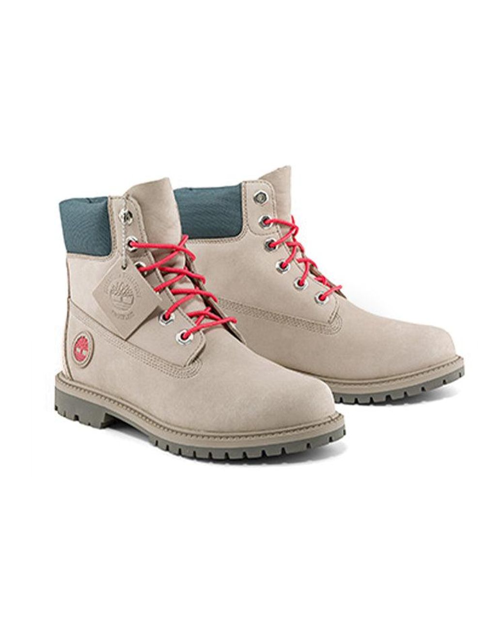 Timberland Gray (Wmns) Heritage 6 Inch Boots Nubuck'