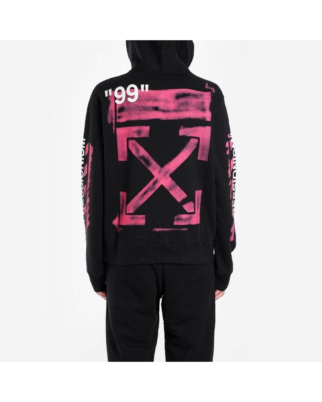 Off-White c/o Virgil Abloh Red Stencil Arrow Hooded Sweatshirt for men
