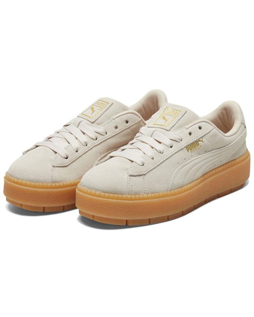 PUMA White (Wmns) Platform Trace 'Pastel Parchment'