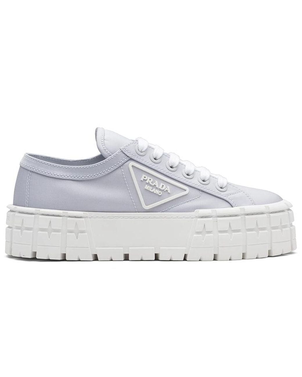 Prada White (Wmns) Double Wheel Re-Nylon Gabardine Sneakers 'Pale'