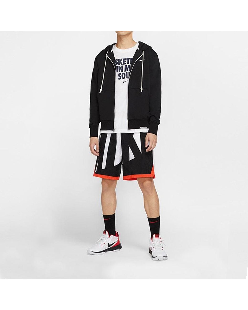 Nike Black As Nk Df Std Issue Fz Hoodie for men