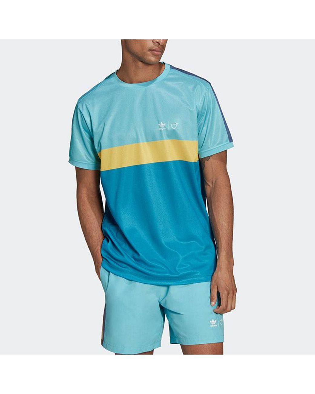 Adidas Blue X Human Made Graphic T-Shirt 'Aqua' for men