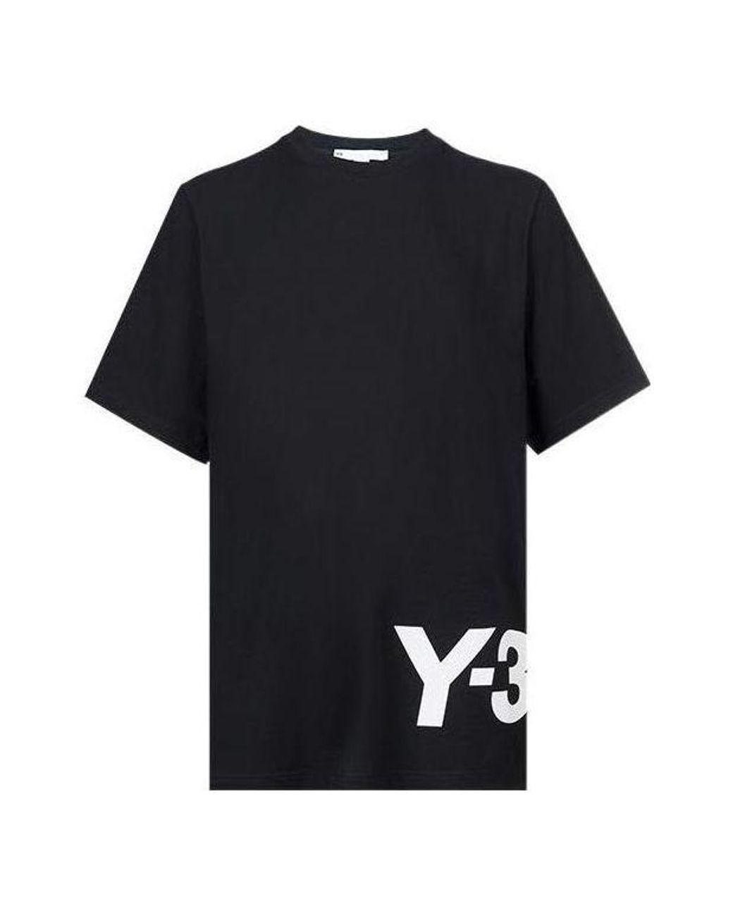 Adidas Black Y-3 Ch1 Short Sleeve Large Logo Tee for men