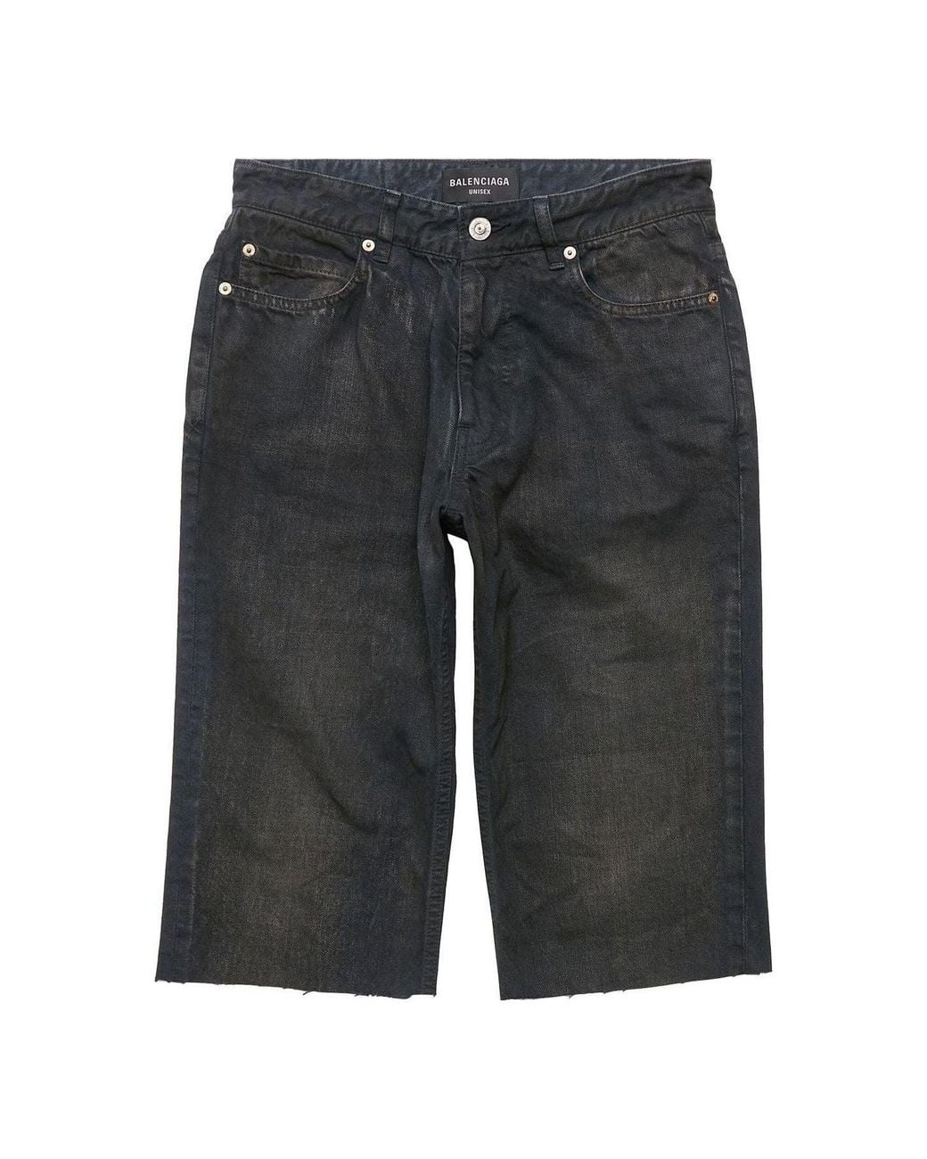 Balenciaga Gray Denim Shorts for men