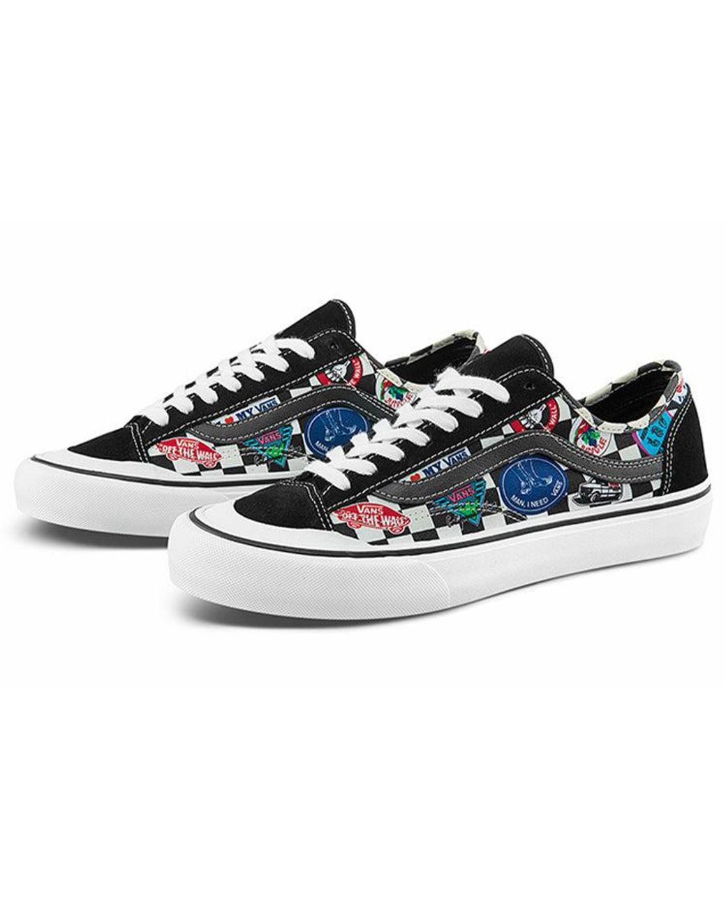 Vans Blue Style 36 Colour Printing Shoes for men